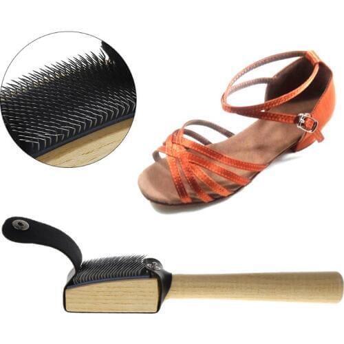 Wood Suede Sole Wire Cleaners Dance Shoes Cleaning Brush For Footwear
