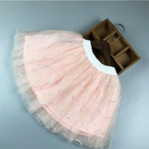 2020 new Four seasons Girl Dance Skirt Girls Skirts Fantasia Tutus Children Baby Toddler skirt Gauze Sequin skirt