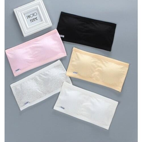 Girls Tube Top Teen Strapless Underwear Young Girl Beauty Back Summer Sports Bra Woman Lingerie Invisible Bandeau Top Bandeau