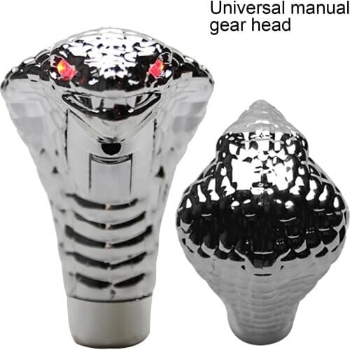Cobra Snake Designed Universal Car Manual Gear Shift Knob Stick with LED Lamp Cobra Snake Universal Adjustable 1.5cm Diameter