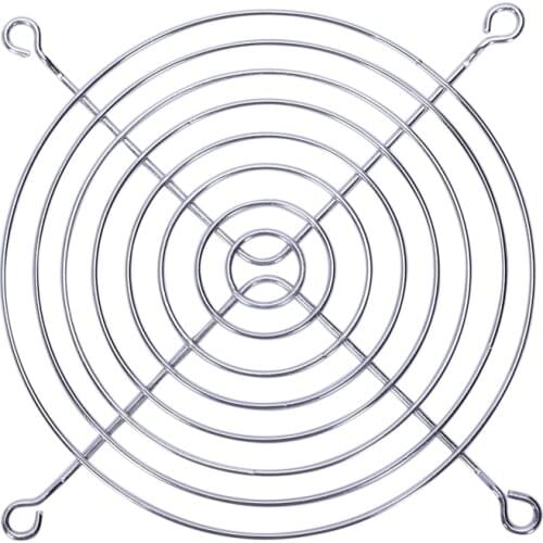 YOC Hot PC DC Fan 120mm 12cm Silver Tone CPU Grill Protector Metal Finger Guard