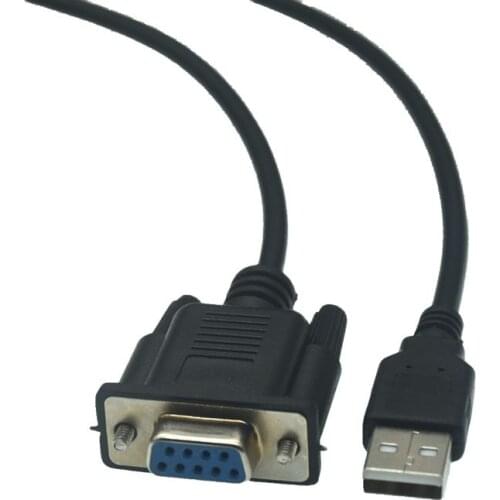 1.8M 6FT High Quality USB Male To DB9 RS232 COM Female Cable Adapter Converter Supports Win 7 8 10 Pro System