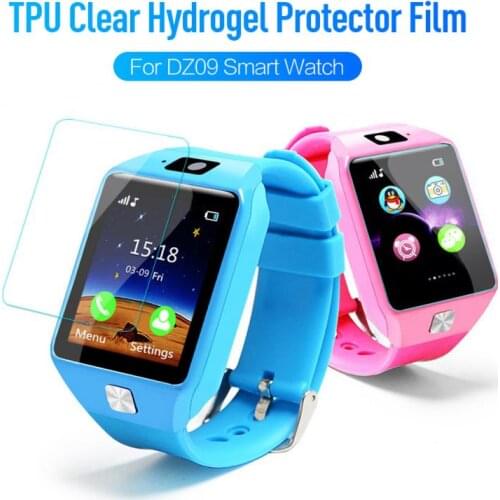 9pcs Protective Film For DZ09 Smart Watch Full Cover Hydrogel Film For DZ09 Accessories Soft TPU Screen Protector Not Tempered