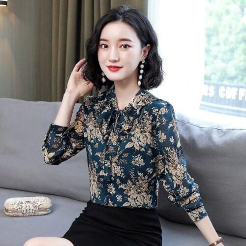 Women Blouse Womens Chiffon Shirt Female Autumn Long-Sleeved Top Ms. Blusas Ropa De Mujer