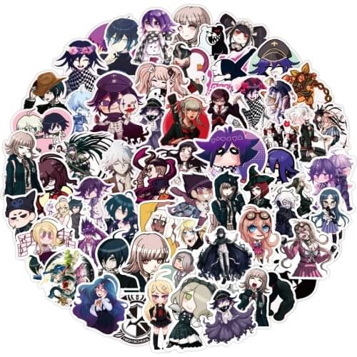 100Pcs Danganronpa: Trigger Happy Havoc Anime Stickers Scrapbooking PVC Graffiti Scrapbook Sticker for Laptop Skateboard Luggage