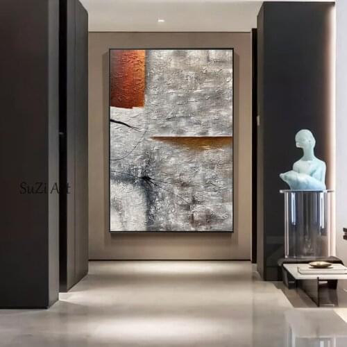 100% Hand-painted Abstract Oil Painting On Canvas In Living Room Gold Modern Painting Decoration Salon Bedroom Decor Home Decor