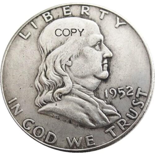 US 1952 PSD Franklin Half Dollar Silver Plated Copy Coins