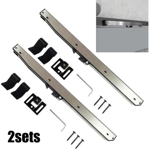 2pc Silver Soft Close Mechanism For Damper Sliding Barn Door Hardware Track Kit Home Improvement Door Hardware