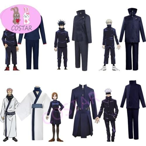 2020 Anime Costumes Jujutsu Kaisen Yuji Itadori Cosplay Costume Kugisaki Nobara Gojo Satoru School Uniform Set Halloween Party