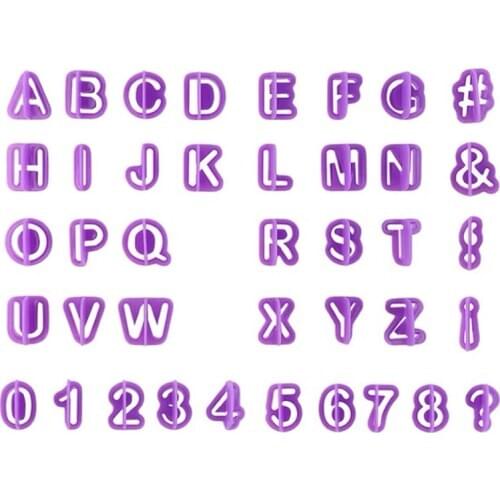 26 Letter And 9 Number Cookie Cutter Plastic Biscuit Cut Mold Baking Fruit Cut Cake Mold Embossing Printing Die