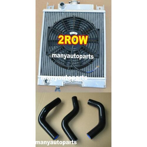 Aluminum Radiator & Fan+hose For 1989-1994 Suzuki Swift Cultus Gen 2 SF GA GS GL GLX 1.0/1.3/1.6L I4 Manual