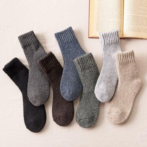 Anewmorn New In Autumn Winter Men Women Casual Socks Korean Version Of Solid Color Sokken Woollen Socks Thick Warm Terry Socks