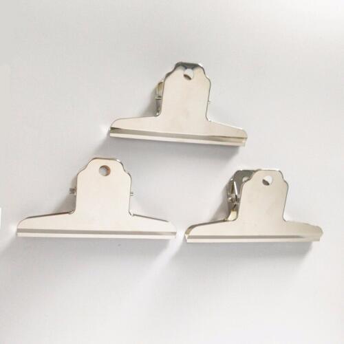 Free Shipping (3pcs/lot) 100mm Power metal Grip Clips silver Bulldog clip Stainless steel ticket clip stationery