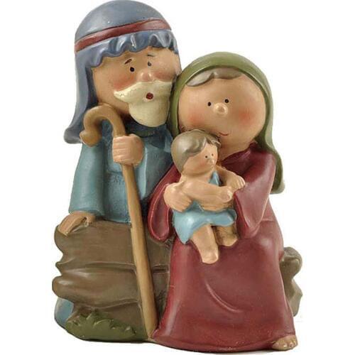Holy Comunion Decoration Christian Family Figurines Joseph Mary and Mini Jesus Christ Nativity Set baby Baptism