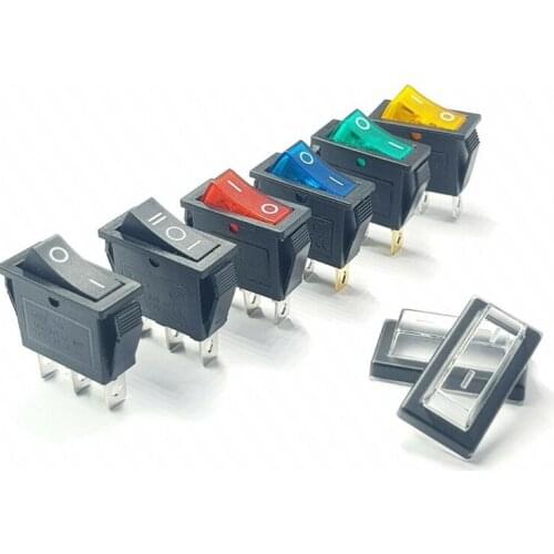 KCD3 Rocker Switch ON-OFF 2 Position 3 Pin Electrical equipment With Light Power Switch 16A 250VAC/ 20A 125VAC 35mm*31mm*14mm