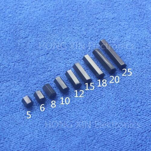 M2.5*5/6/8/10/12/15/18/20/25 1pcs Black nylon Standoff Spacer Standard M2.5 Female-Female Standoff Kit Repair parts
