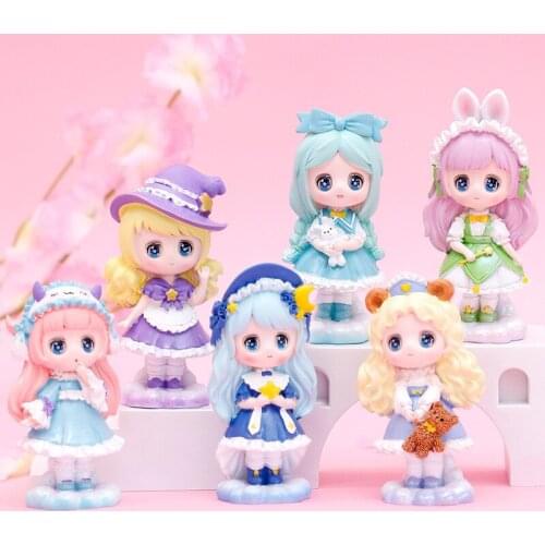 Cute Guess Bag Toys Anime Doll Girls Birthday Gift Figure Toys Handmade Gift Home Decor Desk Ornaments Blind-Box Surprise Toys