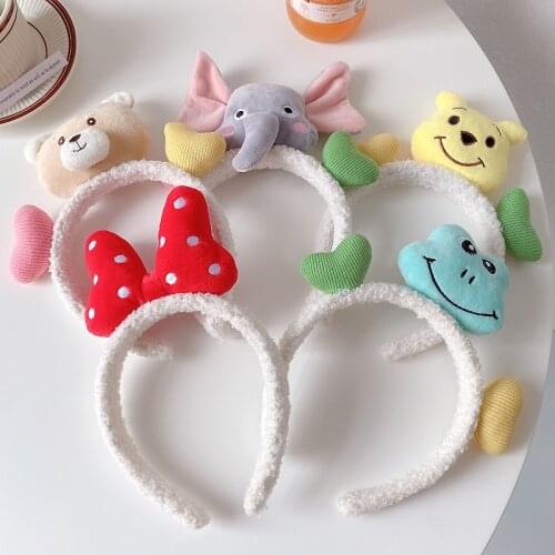 Cute Cartoon Bear Elephant Hairband For children Girls Hair Head Bands Hoops Wash Face Accessories Headband Headwear headdress