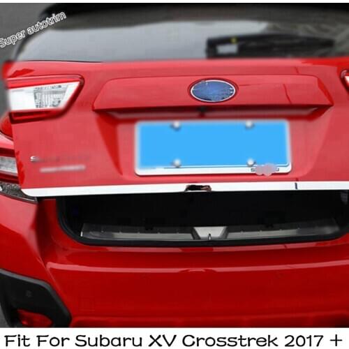 Lapetus Accessories Exterior Rear Tailgate Trunk Lid Overlay Strip Cover Trim Fit For Subaru XV Crosstrek 2017 2018 2019 2020