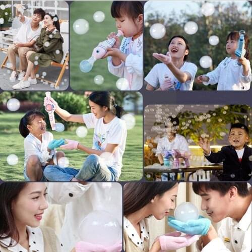 2021 New Summer Smoke Magic Bubble Machine Wedding Electric Gun Outdoor Supplies Blower Kids Automatic Toys Bubble Maker X9C8