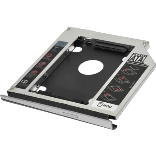 JCX 2nd Hard Disk Drive HDD SSD Caddy Adapter for HP ProBook 430 440 450 455 470 G3