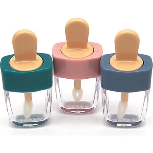 1pcs Empty Lip Gloss Bottle Tube Container Cute Ice Cream Shape Girlishness Bottle 6ml Filling The Empty Bottle Shell