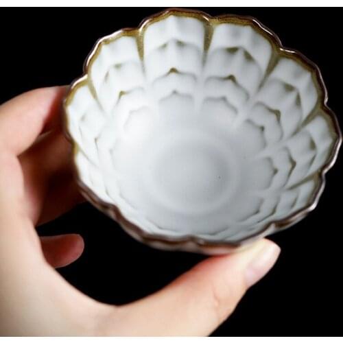 Ruyao White Tea Cup Big Pinming Teacup Lotus Master Tea Bowl Accessories Home Decor
