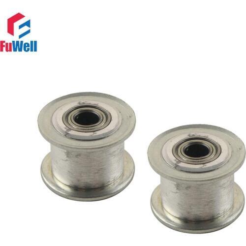 2pcs MXL 30T Idler Pulley 7/11mm Width Bearing Timing Idle Pulley Without Teeth 3/4/5/6mm Inner Bore Synchronous Wheel