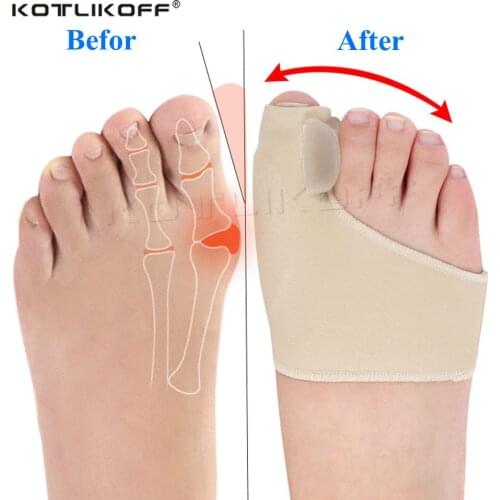 Silicone Gel Toe Corrector Orthotics Feet Foot Care Bone Thumb Adjuster Correction Soft Pedicure Socks Bunion Straightener