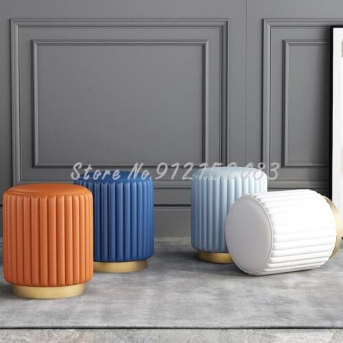Nordic light luxury dressing table stool chair bedroom mini makeup stool sofa changing shoes fashion living room net red round