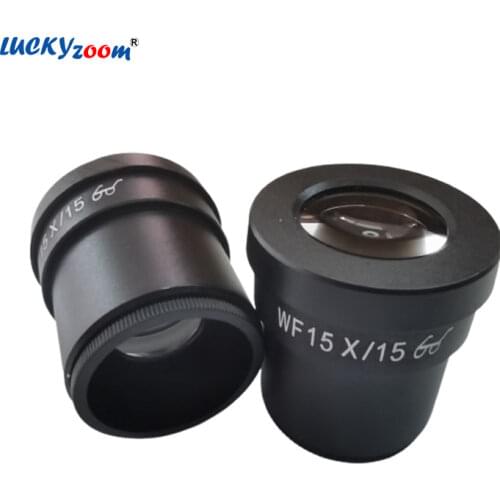 Luckyzoom Wide Field WF15X/15mm Trinocular Stereo Zoom Microscope Eyepiece 30mm Thread Microscopio Accessories Free Shipping