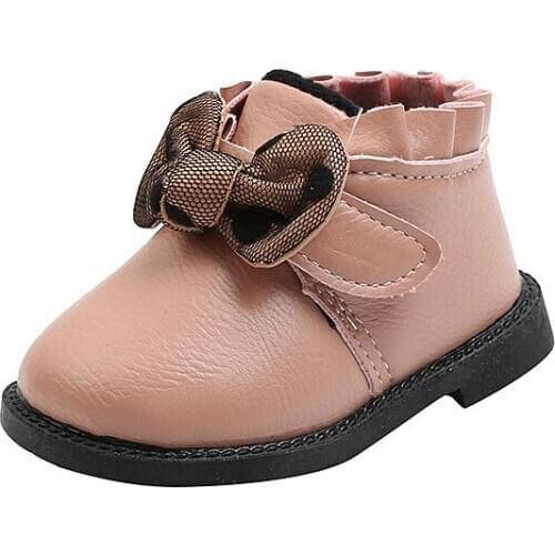 2021 new childrens princess newborn shoes cute princess bow casual baby childrens shoes ankle boots
