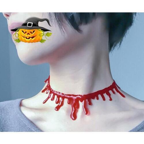 Halloween decorating horror vampire dark blood Necklace KTV ghost house creative personality blood Necklace Hallowmas