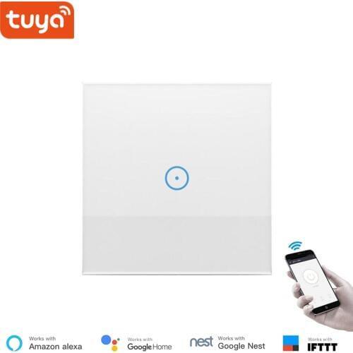Tuya WiFi smart wall switch for home automation system Wireless control touch switch EU 1gang 2gang 3gang switch module