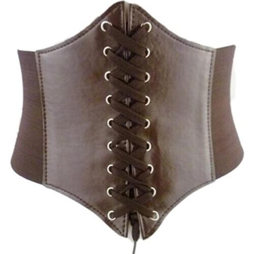 Solid Color Women Slim Body Shaper Underbust Corset Lace Up Waistband Waist Belt hot