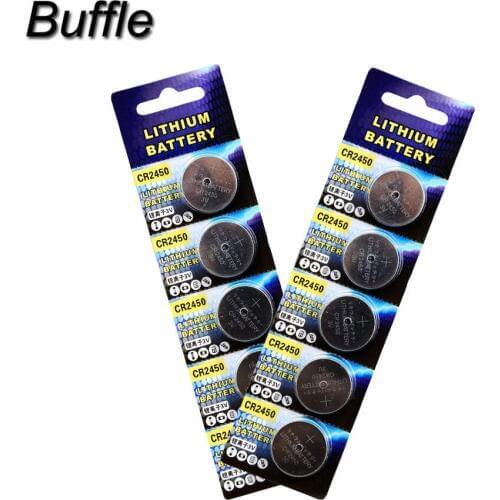 10pcs/2card CR2450 Lithium Button Cell Battery 3V 550mAh Coin Batteries BR2450 ECR2450 LM2450 For Watch Toys