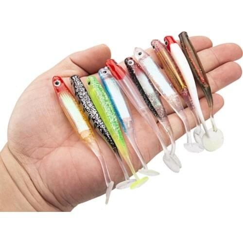 10pcs / lot 10 cm Wobblers Fishing Lures Easy Swimbaits Silicone Soft Bait Fishing Carp Soft Tackle Lures for Fishing