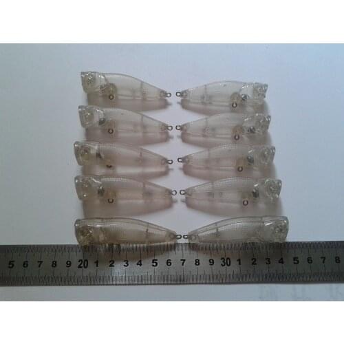 10pcs Unpainted Popper Hard Baits Fishing Lure Bodies 3 Inch 1/3 OZ Blank lures JS#21