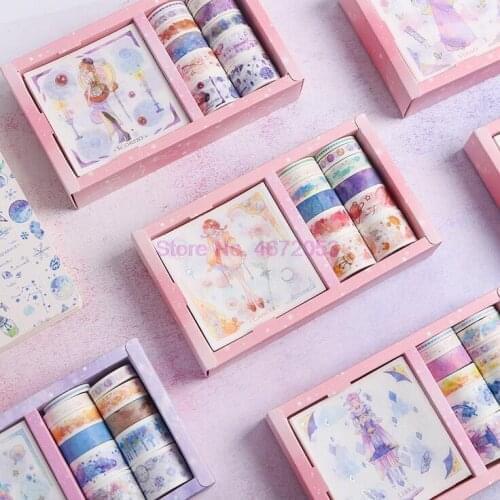 100sets/lot washi tape Twelve constellations masking tape Kawaii stickers scrapbooking Creative washi tape 10 Pcs/Set