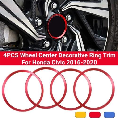 4PCS Aluminium Alloy 4PCS Car Wheel Bore Center Collar Hub Centric Rings Wheel Hub Rings For Honda CIVIC 2016-2020