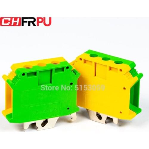 5PCS USLKG35 Universal DIN Rail Mounted Grounding terminal Screw Type Connector Electrical Crimp Terminator