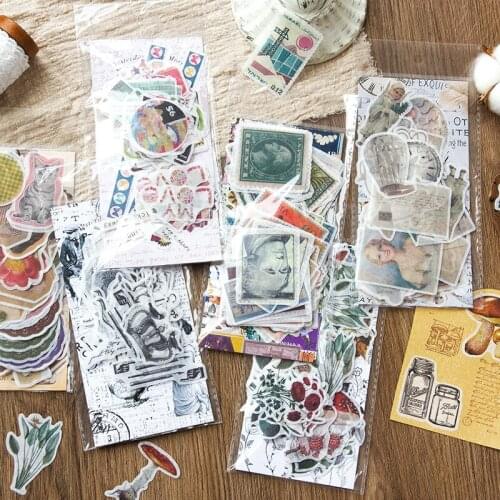 6packs/LOT old time reappearance series stationery sticker Creative decoration DIY paper masking washi sticker