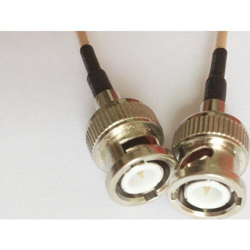 ALLISHOP RF BNC Male to BNC Male Pigtail Cable 10M for Wireless CCTV Camera Coaxial Cable RG316D Double Shield Silver