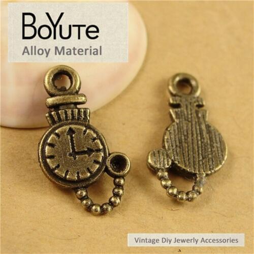 BoYuTe (100 Pieces/Lot) 9*17MM Antique Bronze Plated Zinc Alloy Materials Watch Charm for Diy Jewelry Making Accessories Parts