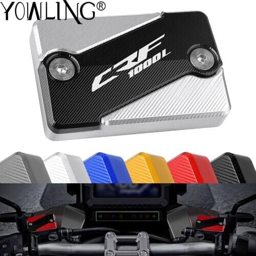 For HONDA CRF1000L CRF 1000L 1000 L Africa Twin 2016-2017 Motorcycle Aluminum DIRT BIKE Front Brake Fluid Reservoir Caps Covers