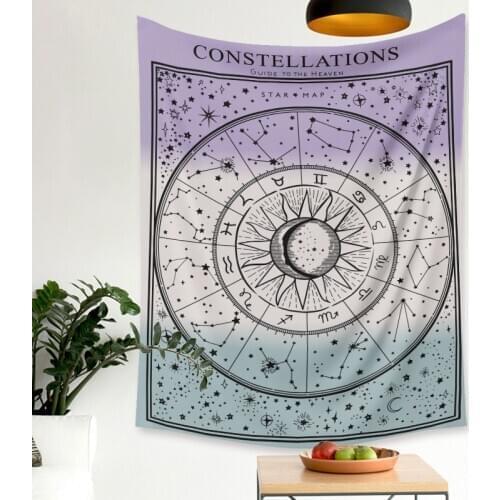 Cilected Purple Constellation Tapestry Wall Hanging Nordic Ins Home Background Cloth Hanging Painting Tapestry Blanket Decor
