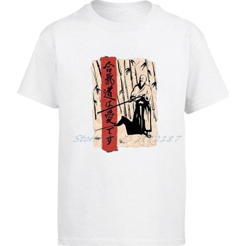 Mens T-shirt Aikido Is Love Kpop Breathable Printed Tees Tops Streetwear Harajuku Oversized T-shirts Men clothing