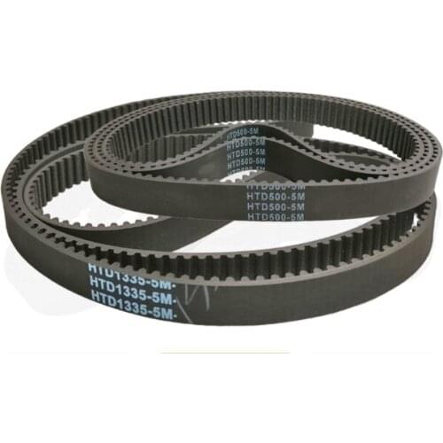 HTD1265-5M HTD1270-5M HTD1280-5M HTD1290-5M HTD1295-5M HTD1340-5M HTD1595-5M HTD1600-5M Rubber Timing Belt Black 1PC