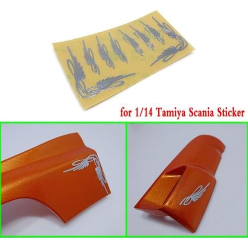 Metal Sticker Scania Angel Wings for 1/14 Tamiya RC Truck Car SCANIA R730 R470 R620 Diy Parts