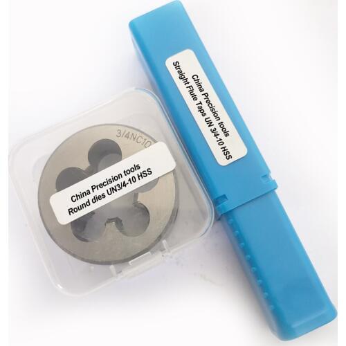 2PCS Unified Right Hand tap and die UNC UNF UNEF 3/4 Thread dies taps sets 3/4-10 -12 3/4-16 3/4-18 3/4-20 3/4-24 3/4-28 3/4-36
